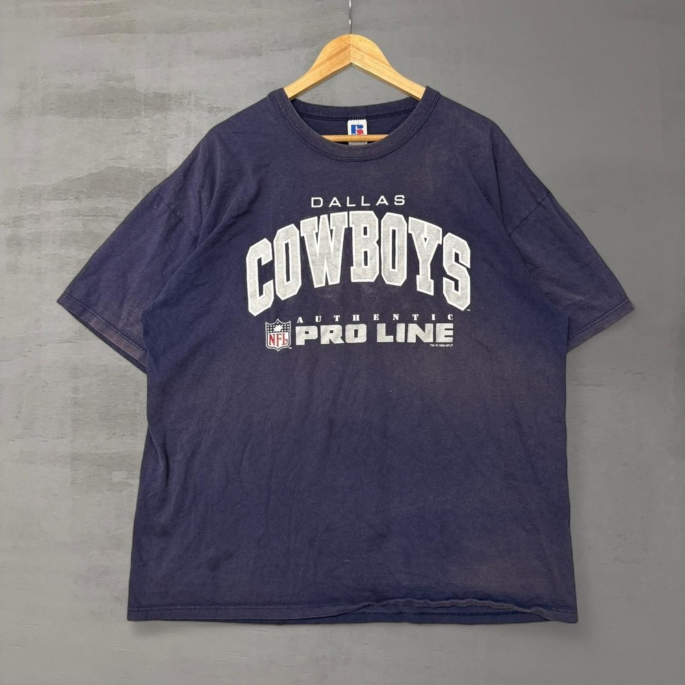 Vintage Dallas Cowboys Craz Faded Pro Line NFL Russell Tee Shirt XXL